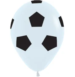 К 12"/30см Футбольный мяч, Белый, Пастель, 5 ст./100 шт./ (Китай)