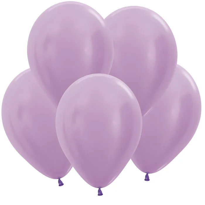 S Перламутр 10"/25см Сиреневый / Lilac / 100 шт. / (Колумбия)