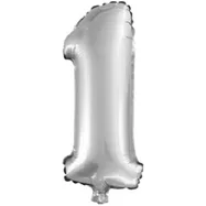 F 16"/41 см Цифры "1" Серебро / 1 шт. / Китай