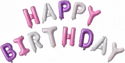 F 16"/41 см  Надпись  "Happy Birthday, для девочки, 1 шт. / Китай