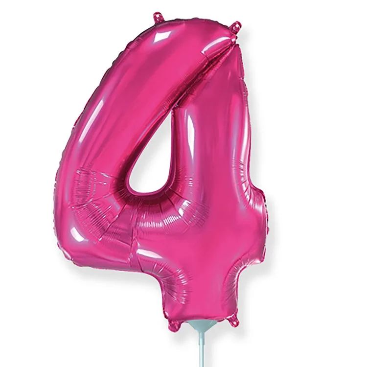 И 16"/41 см Цифры "4" Fuchsia / 1 шт. / Испания