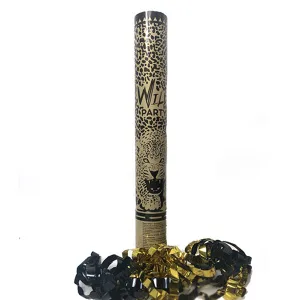 Пневмохлопушка 30 см. Wild Party, black&gold / 1 шт.