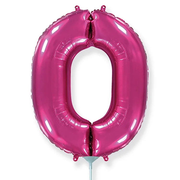 И 16"/41 см Цифры "0" Fuchsia / 1 шт. / Испания
