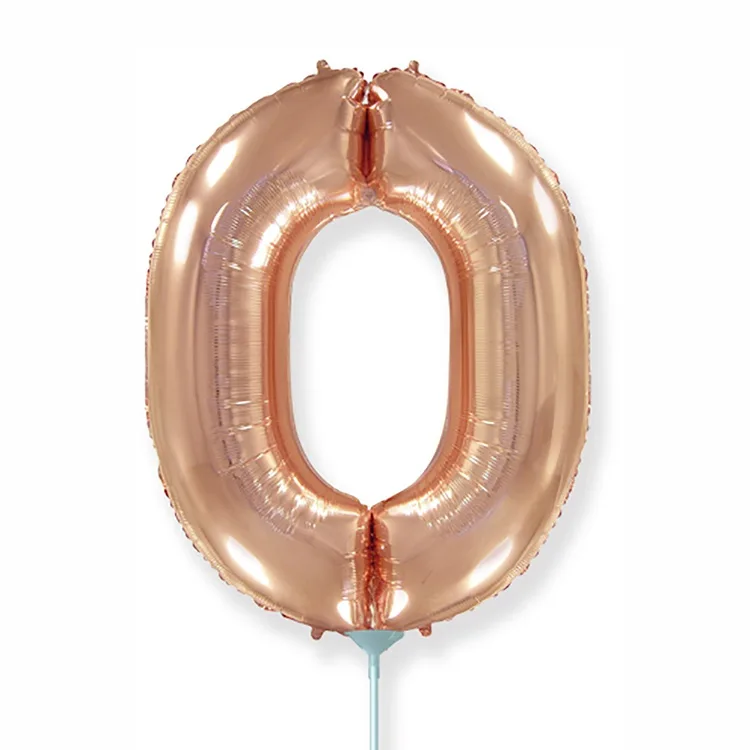 И 16"/41 см Цифры "0" Rose Gold / 1 шт. / Испания