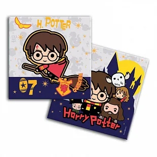 Салфетки "С Днем Рождения" Гарри Поттер Чиби / Harry Potter Chibi 33*33/20 шт.