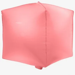 К 20"/51см 3D Куб, Макарунс, Розовый коралл, 1 шт. (Китай)