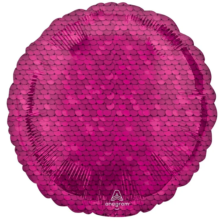 А 18"/46 см Круг Пайетки Pink/ 1 шт./(США)