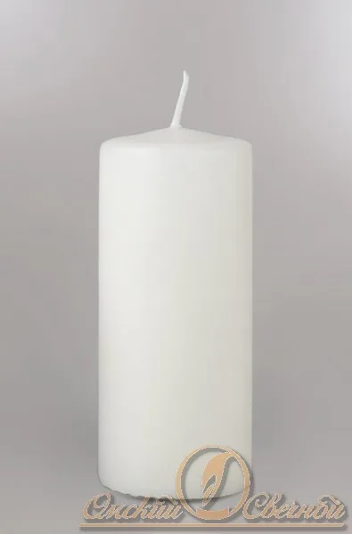 Свеча пенек "Белая" 50*115