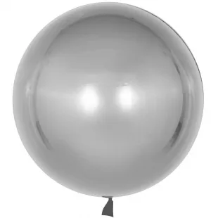 К 18"/46см Сфера 3D , Deco Bubble,Серебро, 1 шт. (Китай)