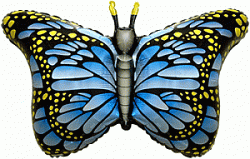 И 38"/97см Бабочка Махаон синяя / Butterfly / 1 шт / (Испания)