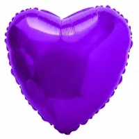 И 9"/23см Сердце Фиолетовый/ Heart Violet / 1 шт / (Испания)