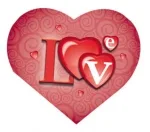 Валентинка Love сердца (20 шт.)
