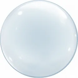 Шар (36''/91 см) Сфера, Deco Bubble (синяя упаковка), Прозрачный, Кристалл, 10 шт. в уп.
