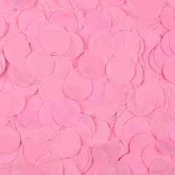 Конфетти тишью, Круги, Розовый, бумага, 2,5 см., 50гр.