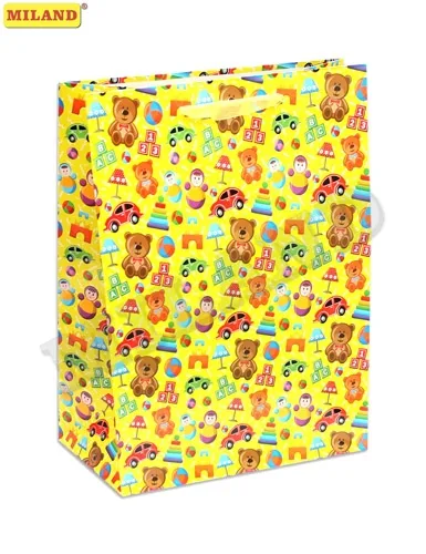 Пакет подарочный Игрушки (L) 26 х 33 х 14