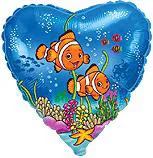 И 18 Сердце Рыбки-клоуны / Clown fish / 1 шт / (Испания)
