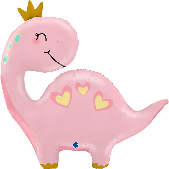 G 14"/36см Динозаврик Принцесса, Розовый, 1 шт. (Италия)