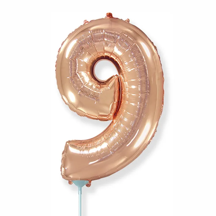 И 16"/41 см Цифры "9" Rose Gold / 1 шт. / Испания