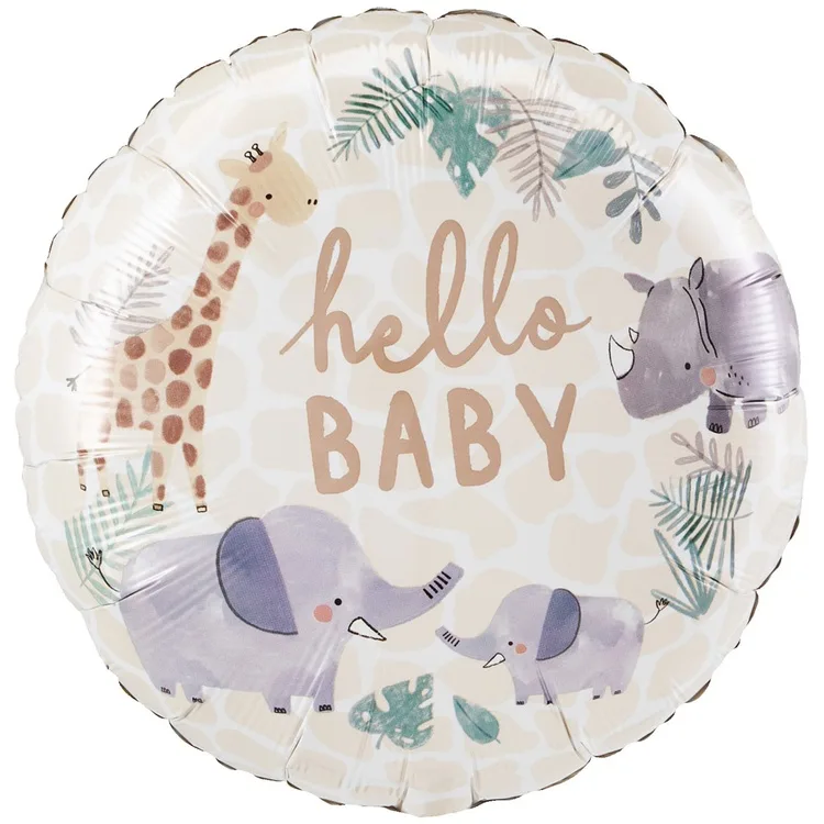 А 18" HELLO BABY Жираф Слон Носорог /1 шт./ (США)
