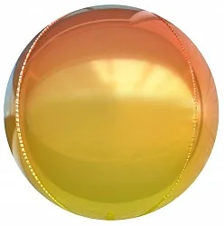 F 24"/61 см Сфера 3D, Оранжевый, Градиент, 1 шт.(Китай)