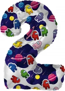 F 32"/81см Цифра, 2 Космонавтики, 1 шт. в упак. (Китай)