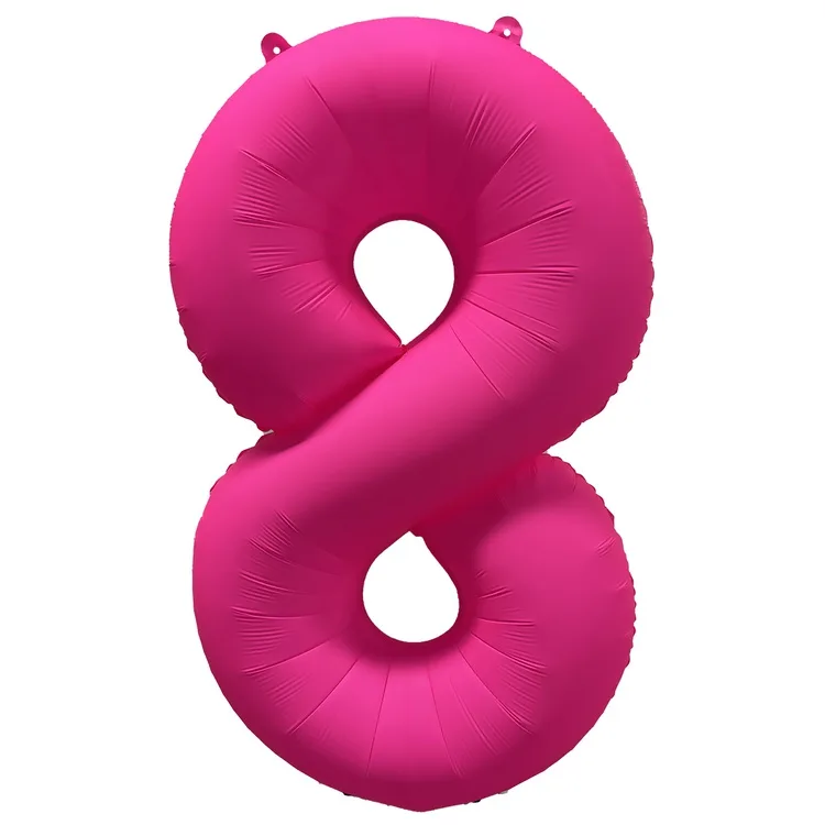К 40"/102см Цифра "8" Неон Pink /1 шт./(Китай)