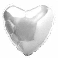 И 32"/78см Сердце Серебро/ Heart Silver / 1 шт / (Испания)