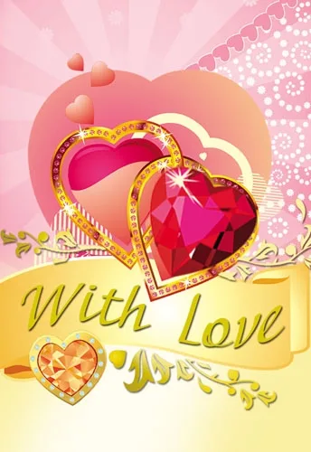 Мини открытка With love 112х83 (20 шт.)
