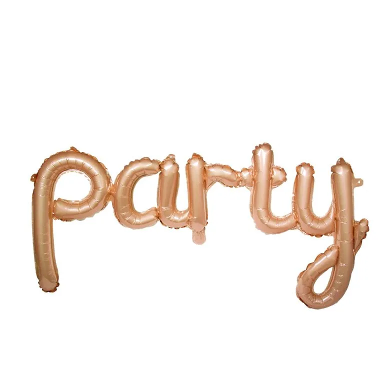 К 44 Надпись "PARTY" розовое золото в упаковке/1 шт./ (Китай)