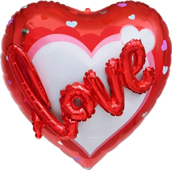 F 36"/91 Сердце, 3D Love, Красный, 1 шт. в упак. (Китай)