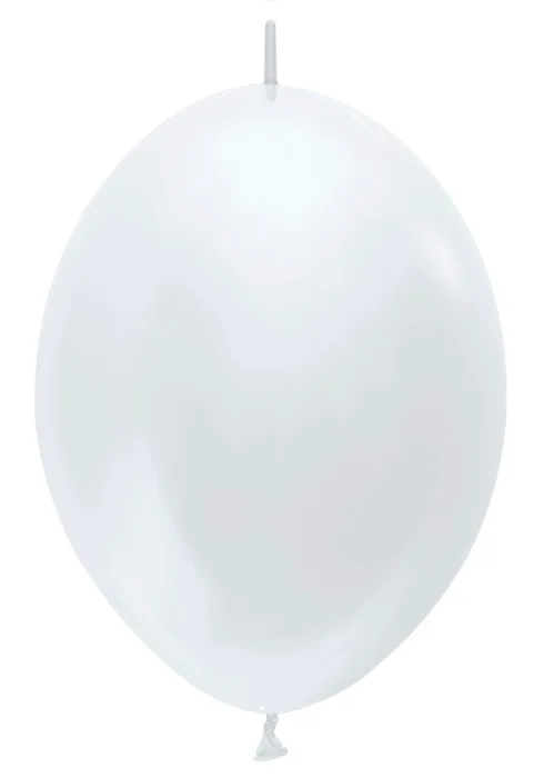 S Линколун Перламутр 6"/15см Белый Жемчужный / White / 100 шт. / (Колумбия)
