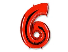 G 40"/102см Цифра "6" Red, 1 шт. (Италия)