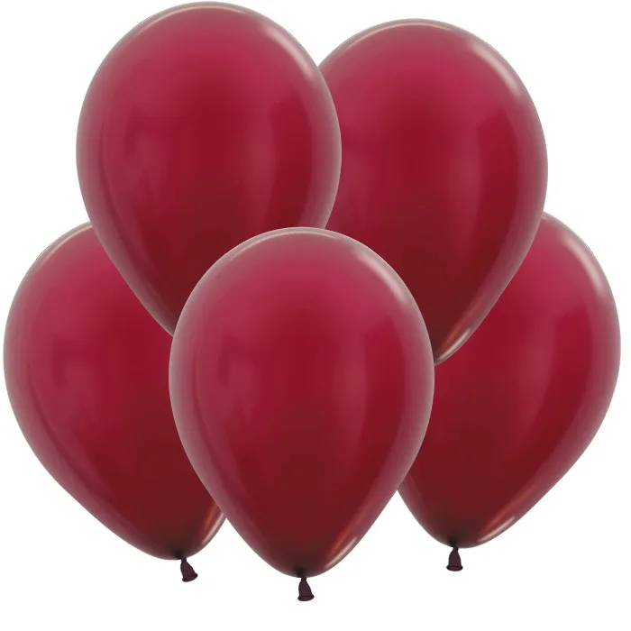 S Метал 10"/25см Бургундия / Burgundy / 100 шт. / (Колумбия)