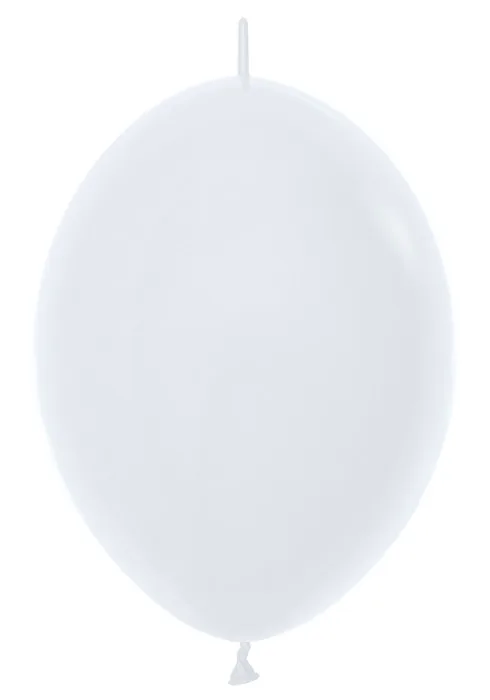 S Линколун Пастель 12"/30см Белый / White / 100 шт. / (Колумбия)