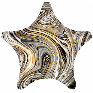 А 19"/48см Звезда Черный мрамор / Black Marble /1 шт./(США)