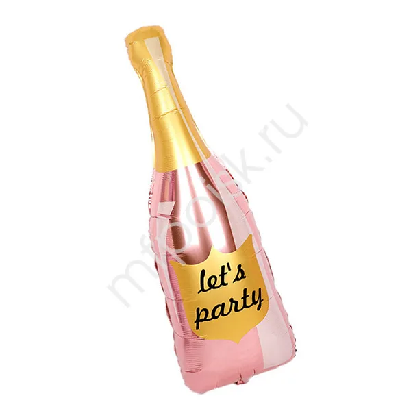F 32"/81см бутылка Шампанское Let`s Party Rose Gold . 1 шт. (Китай)