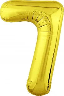 Р 40"/102см Цифра "7" Slim, Золото / 1 шт / (Россия)