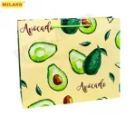 Пакет подарочный с глянцевой ламинацией (горизонтальный) 26х32х12 см (L) Плоды авокадо. 157 г