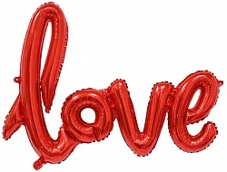 F 25''/64 см  Надпись прописью "Love", Красный, 1 шт. / Китай