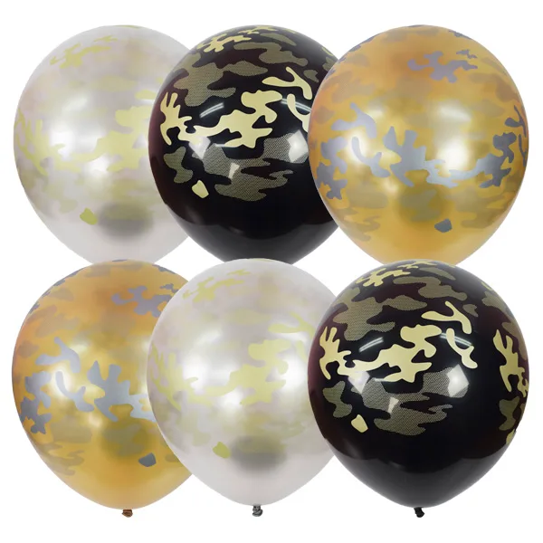 М 12"/30см BLACK&GOLD&SILVER Милитари, 5 ст. / 25 шт. (Мексика)