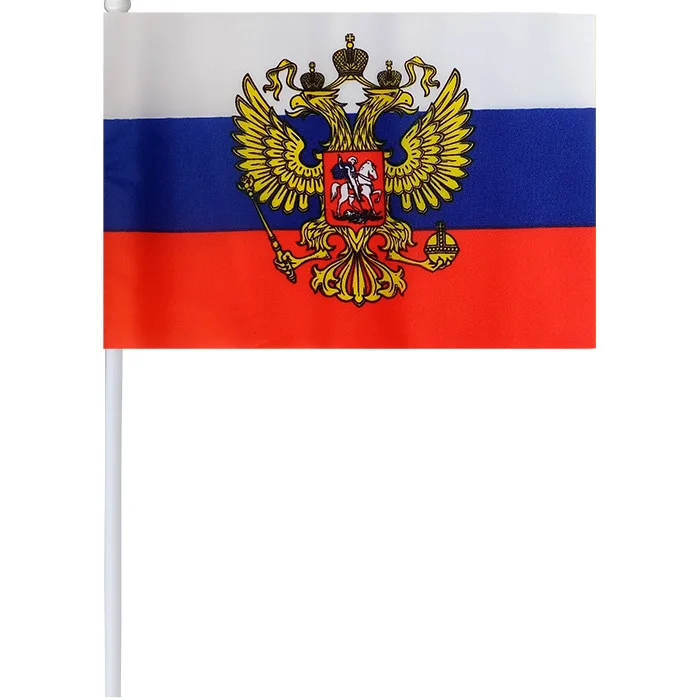 Флаг Россия с гербом 20*30см