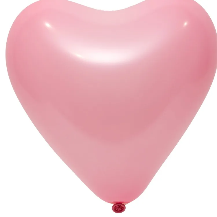 Э 12"/30 см. Сердце/143 Стандарт Pink/50 шт.(Малайзия)