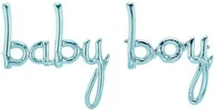 Набор шаров-букв (16''/41 см) Мини-Надпись "Baby Boy", Голубой, 1 упак. в упак.
