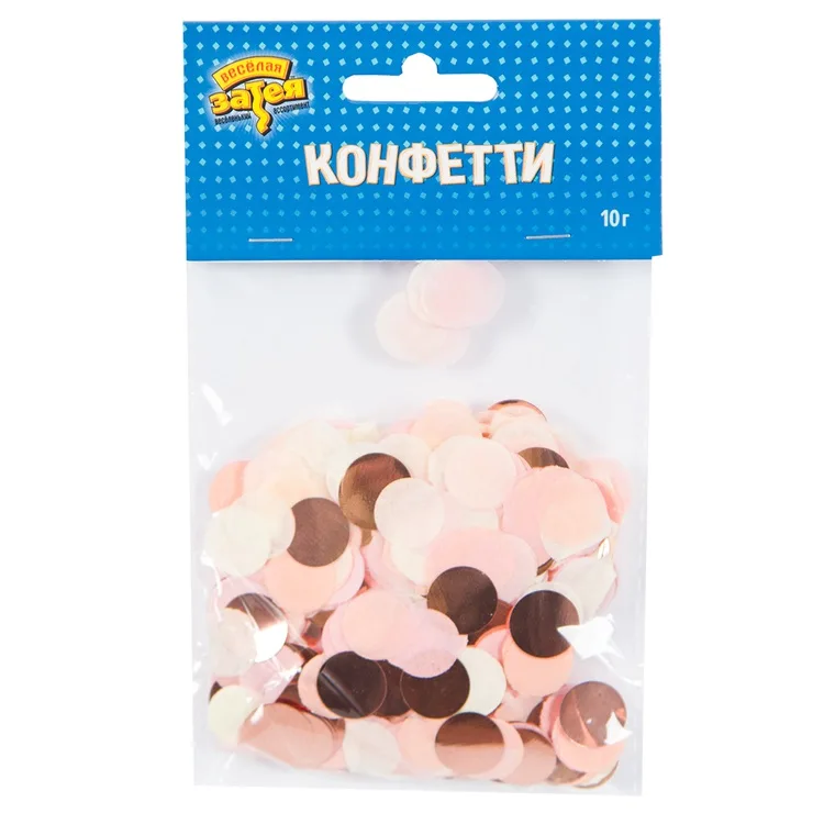Конфетти Круги тишью,фол Розов Микс10гр
