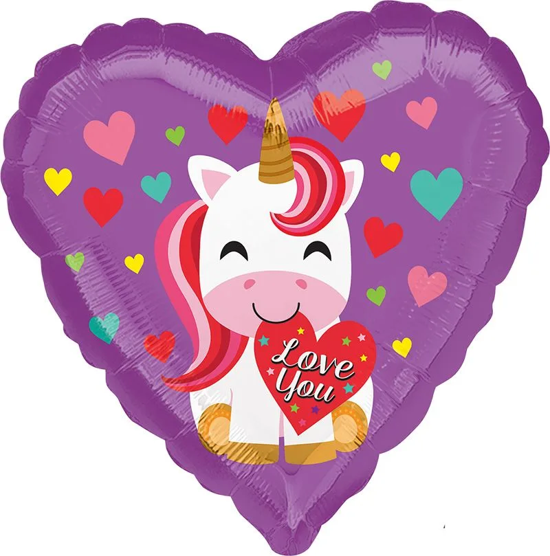 A 18 Сердце Единорог Я тебя Люблю / Love You Unicorn S40 / 1 шт / (США)					¶