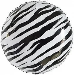 F 18"/46см Круг, Полоски зебры, Черный, 1 шт. (Китай)