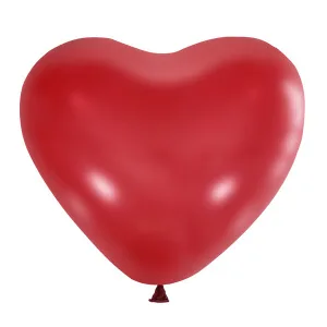 М 12"/30см. Сердце Декоратор CHERRY RED /50 шт /(Мексика)
