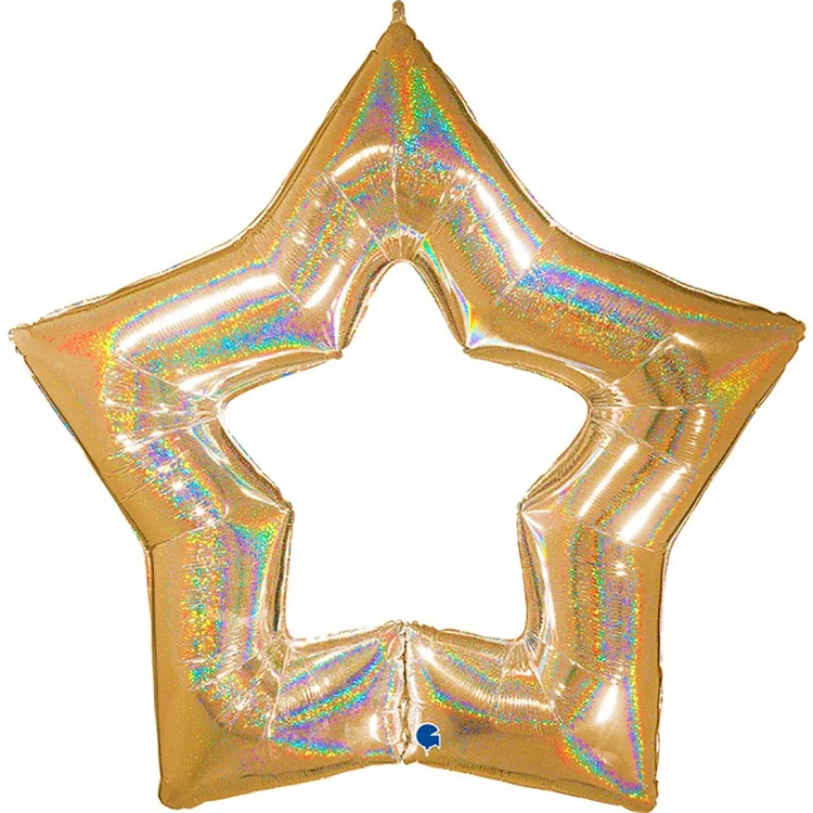 G 48"/122см Звезда Контур, Gold блеск. 1 шт./(Италия)