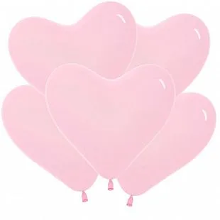 S Сердца 12"/30см Розовый / Bubble Gum Pink */ 50 шт. / (Колумбия)