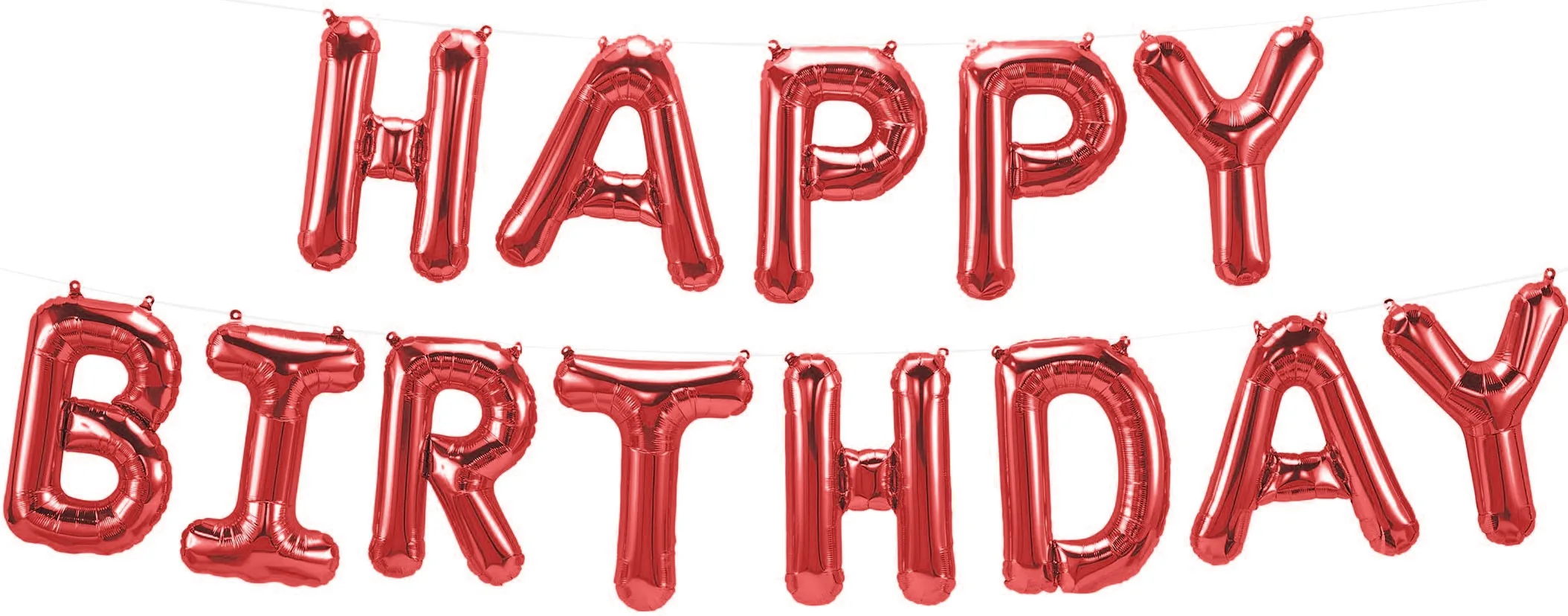 F 16"/41 см Надпись "Happy Birthday", Красный, 1 шт. в упак./ Китай